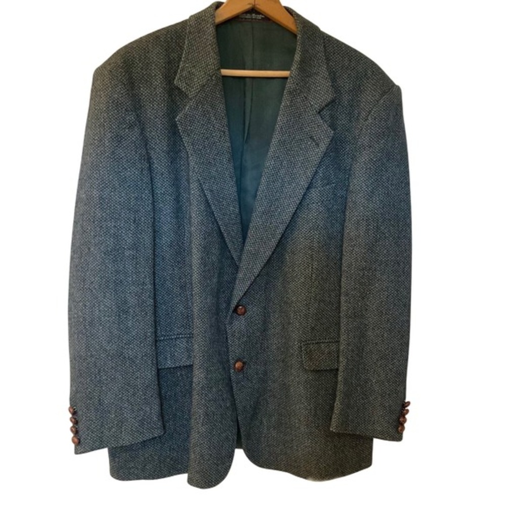 Brunswick Clothing Tweed Blazer Mens Wool Blend Two Button Sport Coat Size 44R
